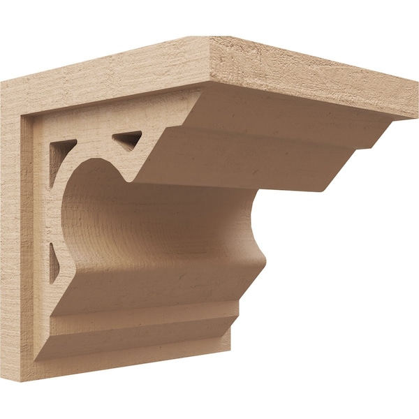 Ekena Millwork 10"W x 10"D x 10"H Wide Sheridan Rough Cedar Woodgrain TimberThane Corbel, Primed Tan CORUR10X10X10SHERCPR - main